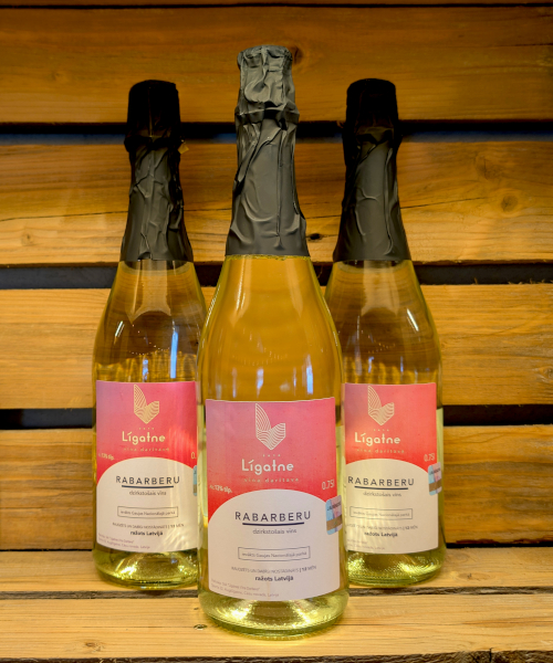 Pussaldais rabarberu dzirkstošais vīns - Image 2