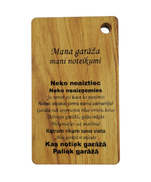 garāžas noteikumi