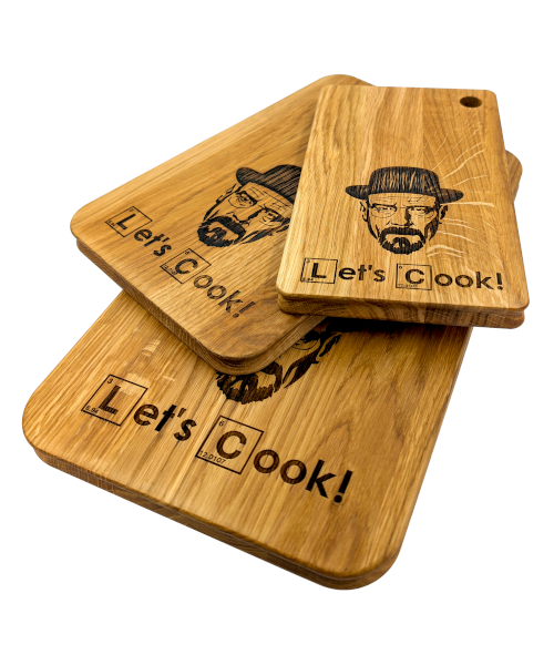 ozolkoka virtuves dēlītis ar gravējumu Heisenberg