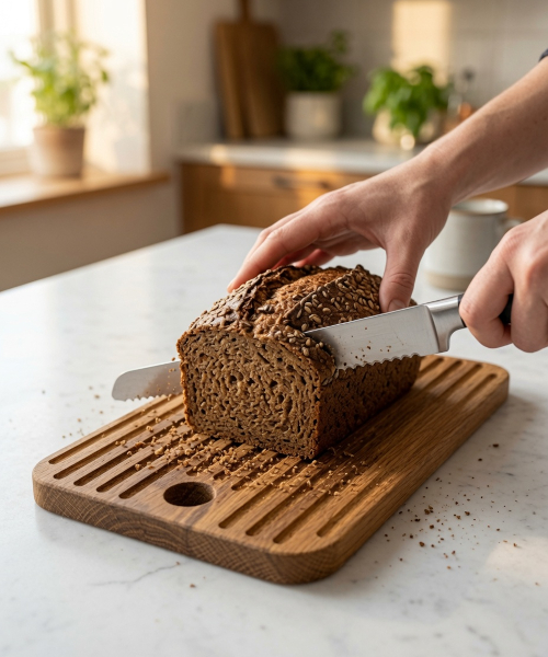 Oak bread cutting board - Image 3