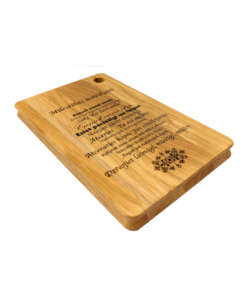 Ozolkoka dēlītis ar gravējumu "Mīlestības noteikumi" - Image 2